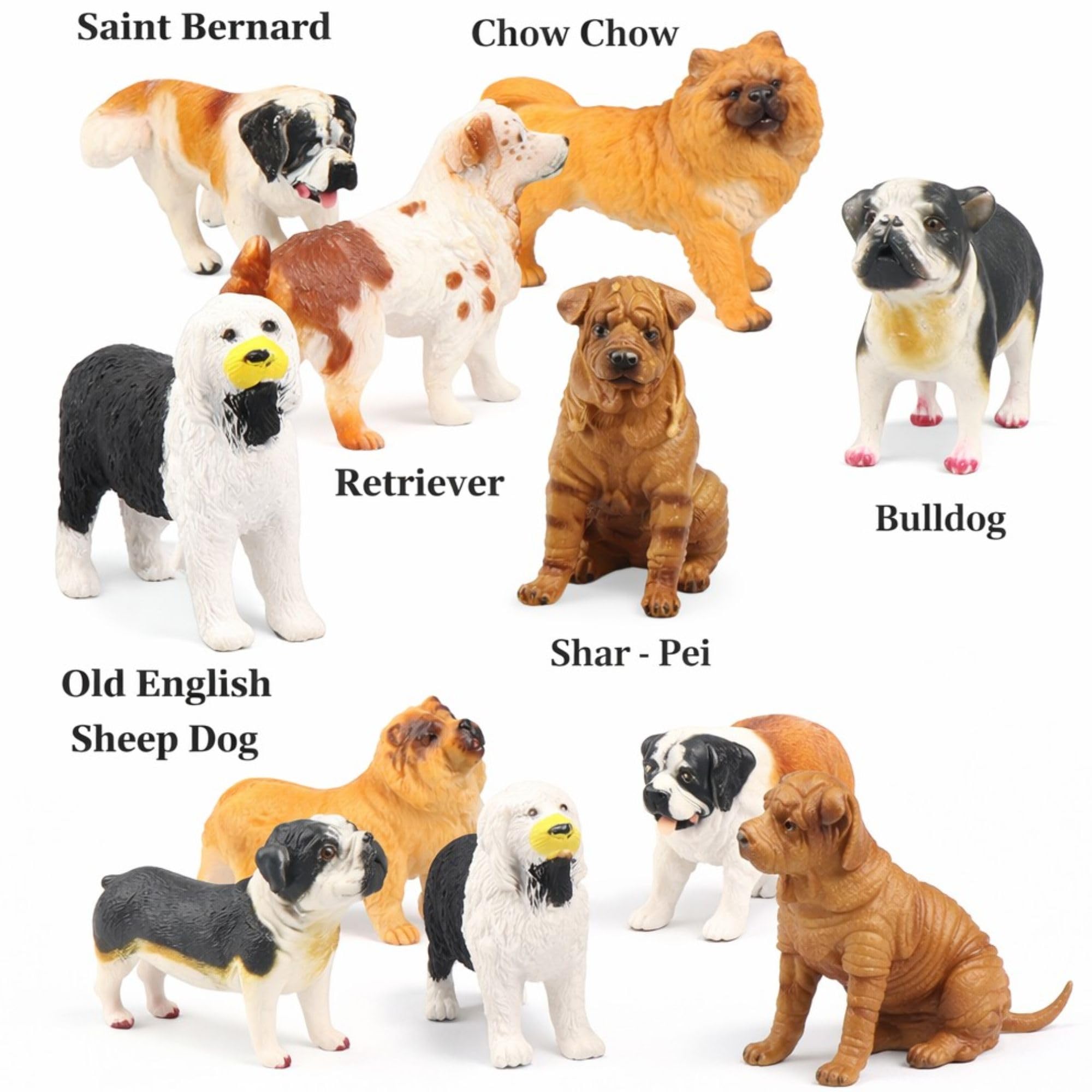 Amazon.co.jp: Liberty Imports大型犬のフィギュアプレイセット、4